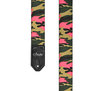 Amumu Guitar Strap Rose Pink Camouflage -DN05P-RP